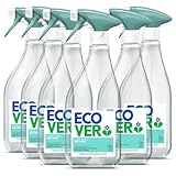 Ecover Glasreiniger Spray, für streifenfreie Fenster, grüner Tee- und Grapefruitduft, 6er Pack, 6 x 500 ml
