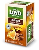LOYD - Rooibos Tee Orange & Zimt - 20 Einzelverpackte Teebeutel - Premium Qualität, Aromatischer, Süß, mit Orangenschale & Hagebuttenfrucht, Mild, Koffeinfrei, für Kinder, Schwangere, Stillende - 40g