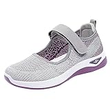 Damen Walking Schuhe Atmungsaktives Walkingschuhe Vermascht Krankenschwester Schuhe Leichtes Outdoorschuhe Sommer Atmungsaktiv Sportschuhe Espadrilles Sandalen Damen