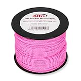 1x Alfa Maurerschnur Pink 100 m Länge Ø 2,0 mm Profi-Qualität Polypropylen rund geflochten Reißfest & Belastbar Richtschnur Bauschnur Lotschnur Pflasterschnur