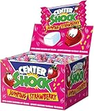Center Shock Jumping Strawberry, Box mit 100 Kaugummis, extra-sauer mit Erdbeer-Geschmack, geeignet für Geburtstag, Pinata, Partys & Weihnachten, 400g