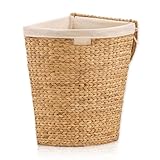 Lycce Wäschekorb für die Ecke [Nischenkorb] Ecktruhe Wasserhyazinthe Größen: klein, mittel oder groß (Größe 3: B58 x T42 x H63cm)