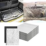 GTFYUDGH Vibrationsdämpfendes Material für Auto, 10 Stück, wärmeisolierend, schalldämmende | Aluminiumfolie für Auspuffanlage Motor, Tür, Boden, Kofferraum, Dach, Radbögen