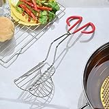 KüChenzange Kochzange Edelstahl,GebäCkze Ange Grillpinzette GräTenzange Grillzangeklemmen KüChenutensilien KüChe Rutschfeste Klemmen FüR Grillen, Salate, Backen, Familientreffen (A)