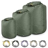 HIKEMAN Dry Bag wasserdichte Tasche - Ultra-Light wasserdichte Aufbewahrungsbeutel,3 Stück Bootfahren Packsäcke,Trockensack für Boot, Kajak,Angeln,Rafting,Schwimmen,Camping und Strand (Green)