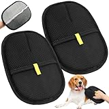 WJMY 2 PCS Fell Magnet Handschuh, Wiederverwendbar Pet Hair Remover, Elektrostatisches Prinzip Fusselentferner, Fusselbürste, Tierhaarbürste fur Haustieren, Sofas und Teppichen