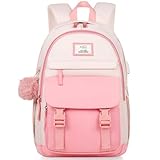 MOMUVO Rucksäcke für Frauen und Teenager-Mädchen, 15,6-Zoll-Laptop-Schulrucksack, süßer College-Rucksack, Büchertasche für Schülerinnen