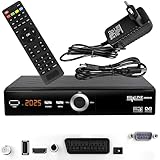Hd-line 20900 HD Sat Receiver Satellit DVB S2 HD Receiver für SAT Digitaler Satelliten SAT Receiver (DVB-S/S2, HDMI, SCART, 2X USB 2.0, Full HD 1080p) (Vorprogrammiert für Astra Hotbird und Türksat)