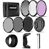 Neewer 62-mm-Filter Professioneller UV-, CPL-, FLD-Objektivfilter und ND-Graufilter (ND2, ND4, ND8). Zubehör-Kit für Pentax (K-30 K-50 K-5 K-5) und Sony Alpha A99 A77 A65