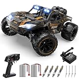 DEERC 1:14 Schnelles Ferngesteuertes Auto, 40 km/h Hochgeschwindigkeits-RC-Truck mit LED-Scheinwerfer für Jungen, Offroad-2,4-GHz-4x4 RC-Geländeauto, Monstertruck-Spielzeug, 2 Batterien