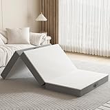MOLPHIT Klappmatratze 75x195x10CM Mittelfeste, Faltmatratze, Gästematratze, Gästebett Klappbar aus dick 10cm mit waschbarem Bezug für Reisen, Camping, Boden, Gästebett, Matratze
