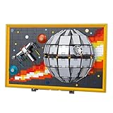 Wandkunst Star Wars Bausatz – 1566-teiliges Death Star 3D-Rahmen-Mini-Bausatz, DIY-Wohnaccessoire, Wanddekorationsmodell, STEM-Spielzeug für Sci-Fi-Fans, Kreatives Geschenk für Erwachsene Jugendliche