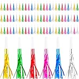 Glitzer-Geräuschmacher, Party-Hörner, Glitzer-Gebläse, metallische Fransen, Geräuschmacher für Sportveranstaltungen, Silvester, Partys, Abschlussfeiern, 84 Stück (mehrfarbiges Set 1)