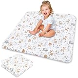 Krabbeldecke Krabbelmatte für Baby – Spielmatte Spieldecke Bodenmatte für Kinder und Babys für Kinderzimmer und Laufgitter Große faltbar waschbar Play Mat 100x100 cm