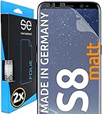 2x se® 3D SCHUTZFOLIE Entspiegelt für Samsung Galaxy S8,Anti-Staub, 100% Fingerabdruck & FaceID kompatibel, einfache blasenfreie Installation, Ultra-Klar, Stoß-Kratzfest, aus Deutschland