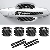 8pcs Auto Türgriff Schutzfolie,Lackschutzfolien-Set für Autotür-Griffmulden Compatibile mit Mercedes Benz A C E S Class Sery GLK CLA GLA GLC GLE CLS SLK AMG,Kohlefaser Schutzfolien für Kratzern Schutz