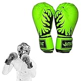 PLUS PO Kinder Boxhandschuhe Muay Thai Sparring, Training Kampfsport, Punchinghandschuhe Coachinghandschuhe Für Jungen, Mädchen Green,Adult