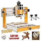 Lunyee 3018 Pro Ultra CNC-Fräsmaschine, 500 W All Metall fräsmaschine, verbesserte 3-Achsen-Graviermaschinen-Endschalter und Not-Aus mit GRBL-Offline-Steuerung für Metall, Holz, Acryl, PCB-MDF