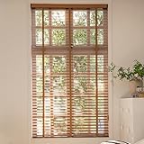 5 cm Lamellen Kabellose Holz-Jalousien, Verdunkelungs-Rollos Für Mehr Privatsphäre, 45cm 55cm 60cm 75cm 105cm 150cm