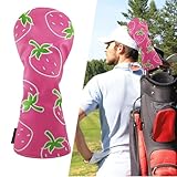 Golfschläger-Kopfbedeckungen, schützende Erdbeer-Treiberhülle, 36 x 16 cm, wetterbeständig, stilvoll für Outdoor-Praxis, Driving Range, Urlaub, Reisen und Clubhouse