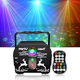 Sentasi Discolicht Partylicht LED Bühnenprojektor Party Disco Lichter,Dj Leucht Musikgesteuert Mit Fernbedienung RGB 60 Muster Bühnen Deko für Karaoke Hochzeit Bars Geburtstag Halloween Weihnachtstag