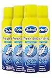 Scholl Fresh Step Schuhspray, 150 ml, geruchshemmendes Schuhspray, bis zu 24 Stunden Frische, 4 Stück