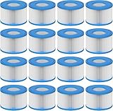 Vokowin Spa Filter VI, 16 Stück Filterkartuschen VI für Bestway Miami, Monaco Lay-Z-Spa, Vegas, Palm Springs, Flowclear Pool Filter Ersetzt die Originalkartusche 58323