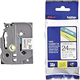 Brother Original P-touch Schriftband TZe-251 24 mm, schwarz auf weiß (u.a. für Brother P-touch P700, -2430, -D600, -9700PC, -P750W), 24mm x 8m