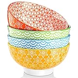 vancasso Natsuki 4-teilig Porzellan Schalen Set, Ø 15,2 cm Müslischalen, Mehrfarbig, Dessertschalen