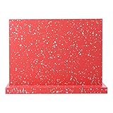 BRIGHTFUFU Messerhalter Block Planke Stift Gestell magnetische Fliesen messerblöcke werkzeugträger Messerablageständer messer halter geschirrtuchhalter Schneideregal Magnethalter Metall rot