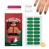 Nagelfolien Aufkleber - Weihnachtliches Design Für Maniküre Mit Haftaufkleber - Weihnachts Nagelstreifen Set,Für Reisen Urlaub Homeoffice Schule Familienabende Partys Geschäftsreisen