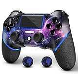 AceGamer Wireless Controller für PS4, Game Controller kompatibel mit PS4/Pro/Slim/PC Gamepad mit Turbo/Zurück Taste/Dual Vibration/6-Achsen Gyro Sensor/Touchpanel