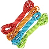 com-four® 4X Gummitwist Band für Kinder - Springseil aus Gummi - Hüpfgummi [Farbe variiert] (10 Meter - 04 Stück bunt)
