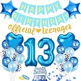 Bluelves Luftballon Riesen Folienballon Zahl 13, Happy Birthday Girlande 13