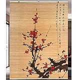 LLAVID Rollos Jalousien Rollos Jalousien für Innen, Rustikaler Bambusvorhang Braun mit schöner Aussicht, für Pavillon Garten, 60/80/100/120 cm Breite(60x200cm/23.6x78.7in)