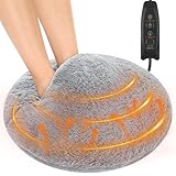 JIZZU Fußwärmer Elektrischer, Wärmekissen Elektrisch Mit Schalter und Timer-Funktion, Drei Einstellbare Temperaturstufen, kuschelige Wärme für kalte Füße, Fusswärmer für Winter