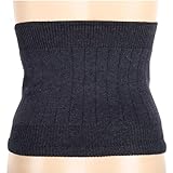 Kiuiom Rückenwärmer,Elastisch Taille Unterstützung,Winter Nierenwärmer,Warm Bauchwärmer Wärmegürtel Lendenwärmer für Hexenschuss Rückenschmerzen Menstruationsbeschwerden(Schwarz)