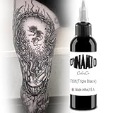 NAUDILIFE Schwarze Tattoo-Tinte - Permanent Body Make-up Tattoo-Flässe und Schatten (120 ML)