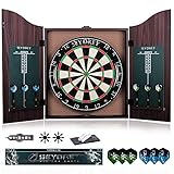 Dartscheibe Steeldart Dartscheibe mit Dartschrank Dartscheibe Kork Steeldartscheibe Dartscheibe Profi mit Pfeilen 6 Dartpfeile Scoreboard Wurflinie