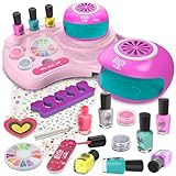 LemonDream Nagelstudio Kinder Mädchen,Geschenk Mädchen 6 7 8 9 10 11 12 jahre Geschenke für Mädchen Nagellack Kinder,Geschenke für Mädchen kinderschminke Set für Geburtstag Weihnachten Halloween Party