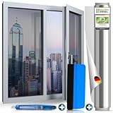 WindowShield® | UV-Schutz Sonnenschutzfolie Fenster innen oder außen | Spiegelfolie Selbstklebend | Selbsthaftend, Silber reflektierende Fensterfolie | Rückstandslose Sonnenschutz Folie | 60 x 200 cm