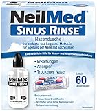 NeilMed Nasendusche + 60 Beutel Nasenspülsalz – Nasenspülung, Nasenreinigung, Sanfte Nasendusche gegen Allergien & Schnupfen