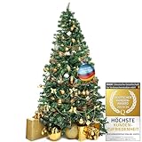 Künstlicher Weihnachtsbaum; Christbaum mit wunderschönen Baumspitzen; Naturgetreuer XXL Kunst Tannenbaum; Christmas Tree mit Ständer & sehr dichten Zweigen; Weihnachtsdeko (Classic - 150 cm.)