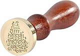Retro Wachssiegel Stempel / Happy Birthday Farbe Holz Siegel / DIY Hochzeit Einladung Siegelwachs Dekorative / ausgefallene Grüße für Geschenkverpackung Einladung Buchstabe (D)