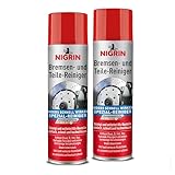 NIGRIN Bremsenreiniger, Motor-Teilereiniger, zur Entfettung von Bremsen-, Motor- und Maschinenteilen, 2er-Pack 500 ml Sprühdose
