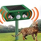 Solar-Betriebener Katzenschreck für Garten, Ultraschall-Katzenschreck für den Außenbereich, kann Katzen, Vögel, Füchse, Waschbären, Kaninchen und Nagetiere wirksam abwehren.
