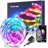 Hensunquv LED Strip 30M, LED Streifen mit APP und Fernbedienung, RGB Farbwechsel Bluetooth Musik Sync Timer-Einstellung, Led Lichterkette für Zimmer Wohnzimmer Schlafzimmer Bar Party