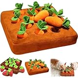 Vierpfotenmarkt Schnüffelacker, 2026 Neu Hunde Intelligenzspielzeug, Plüsch Karotte Schnüffelteppich Hund mit 12 Stück Karotte, Schnüffelspiele Hund, für Stimulieren Sie Die Intelligenz Ihres Hundes