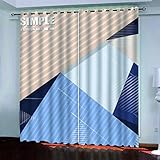 Blickdichte Vorhänge Mit Motiv 3D Einfache Modische Kunst Kinder Gardinen Ösen Gardine Thermo 280x160 cm Schlafzimmer Kinderzimmer Vorhange Dekoratives Muster, Verdunklungsvorhänge