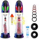 Penis Pumpe Sex Spielzeug für die Männer - Penispumpe für Penisvergrößerung mit 4 Saugenmodi & 4 Druckmodi, Elektrische Penis Pumpe Vakuumpumpe Masturbieren für Männer mit Cockring und Silikonhüllen